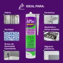 AFIX BAÑO Y COCINA SILICONA ACETICA TRANSP. 280ML/267G - Caja de 12